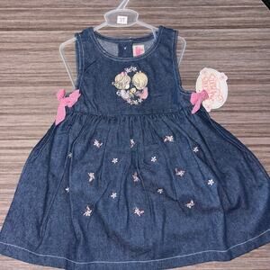 Adorable vintage Precious Moments denim jumper dress from  2T